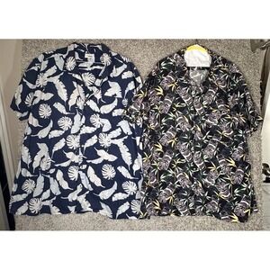 Lot Of 2 Croft & Barrow & Sonoma Button Down Shirts Size XXL Floral Hawaiian